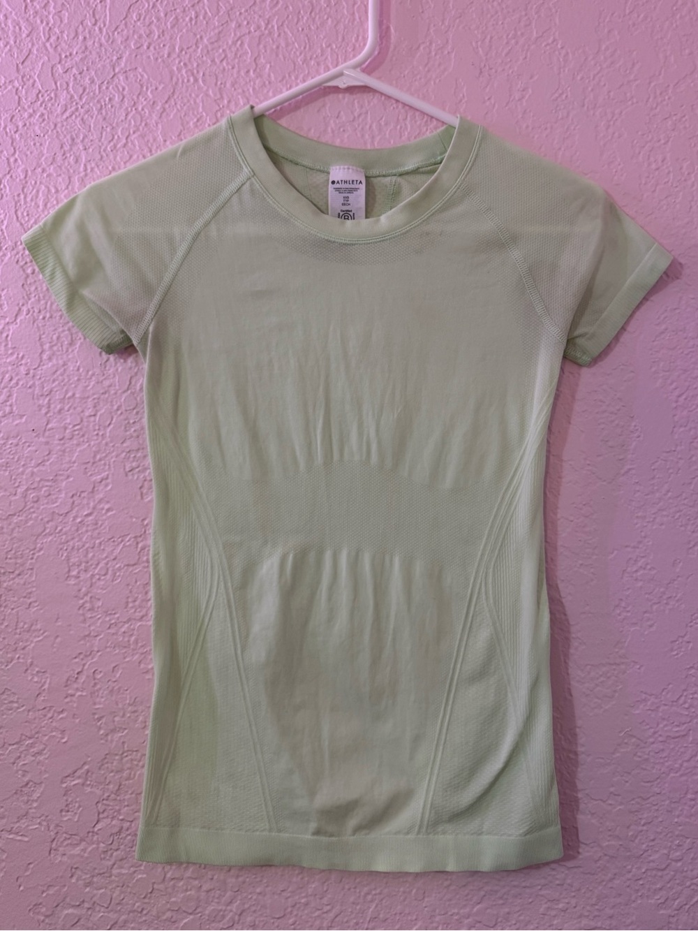 Athleta Light Green Short Sleeve Seamless Tee